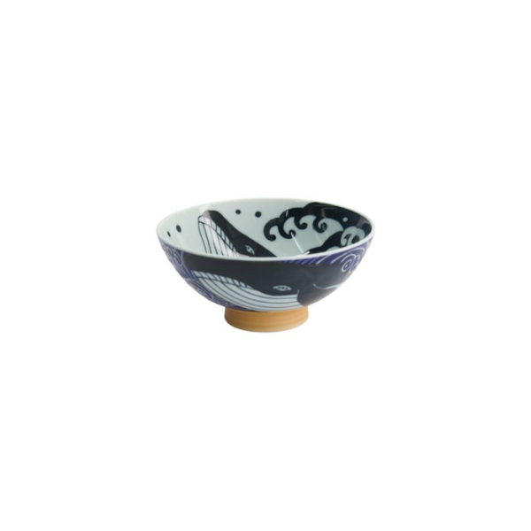 Rice Bowl Kawaii Ohira Whale, Porcelain, 450 ml, Item No. 18328
