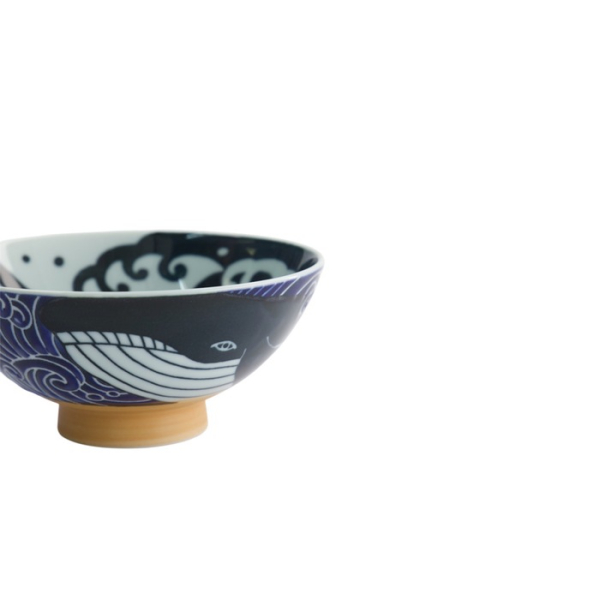 Rice Bowl Kawaii Ohira Whale, Porcelain, 450 ml, Item No. 18328