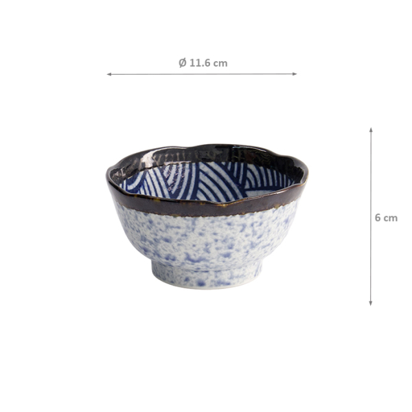 TDS, Schale, Aisai Seigaiha, Ø 11.4 x 6 cm, Art.-Nr. 18575