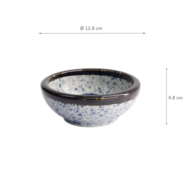 TDS, Bowl, Aisai Seigaiha, Ø 12.8 x 4.8 cm, Item No. 18582