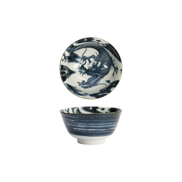 Bowl Japonism Dragon Dunkelgrau, Porcelain, &Oslash; 12.7 cm. Height 6.8 cm