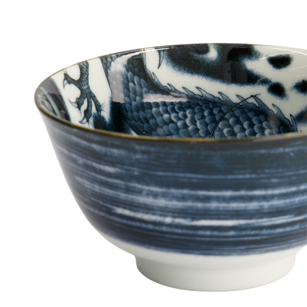 TDS, Japonism Schale, Dragon, Dunkelgrau, Ø 12,7 x 6,8 cm - Art Nr: 18692