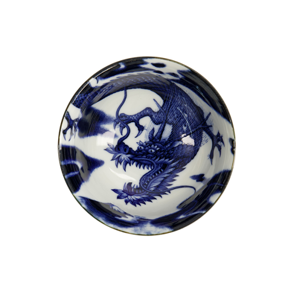 TDS, Japonism Schale, Dragon, Blau, Ø 12,7 x 6,8 cm - Art Nr: 18756