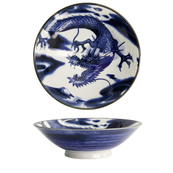 TDS, Japonism Bowl, Dragon, Blue, Ø 25.2 x 7.7 cm, Item No. 22515