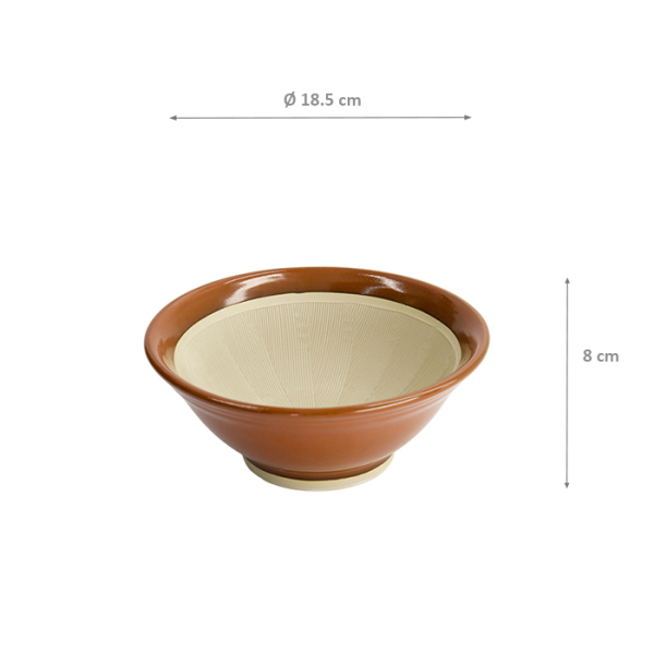 TDS, Mortar-Suribachi Mörser, Kitchenware, 18.5 x 8 cm, mit Silikonfuß, Art.-Nr. 18789