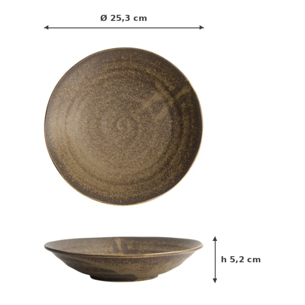 Schale Iga Matte Braun, Steinzeug, Ø 25,3 cm, Art.-Nr. 20323