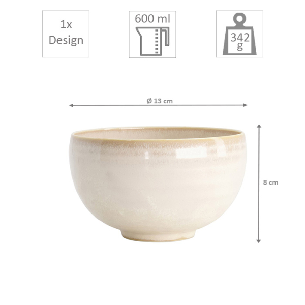 TDS, Bowl, Titanium Matte, 600ml, Ø 13x8cm, Item No.20356