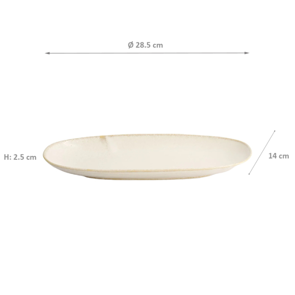 TDS, Oval Teller, Titanium Matte, 28,5x14x2,5cm, Art.-Nr. 20360