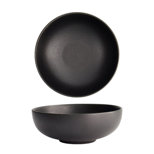 Yuzu Schwarz Runde Schale Ø 18.9x7cm 1000ml Schale bei Tokyo Design Studio (Bild 1 von 6)