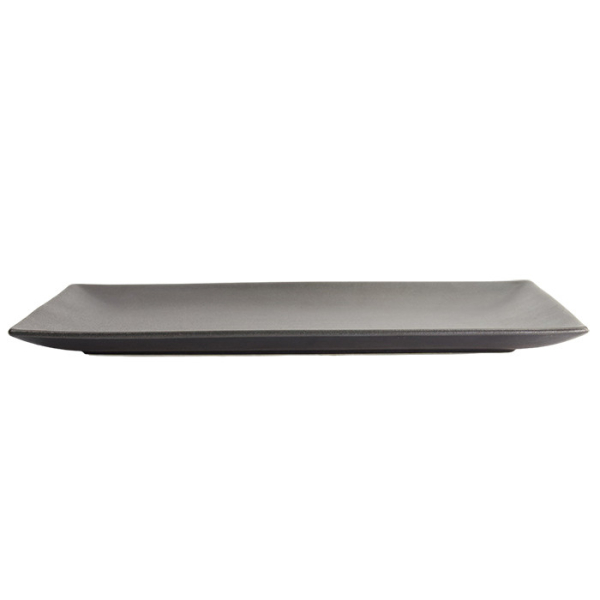 TDS, Rectangular Plate, Yuzu Black, 34.3x19.4x2.4cm, Item No. 20389