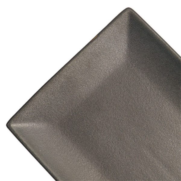 TDS, Rectangular Plate, Yuzu Black, 34.3x19.4x2.4cm, Item No. 20389