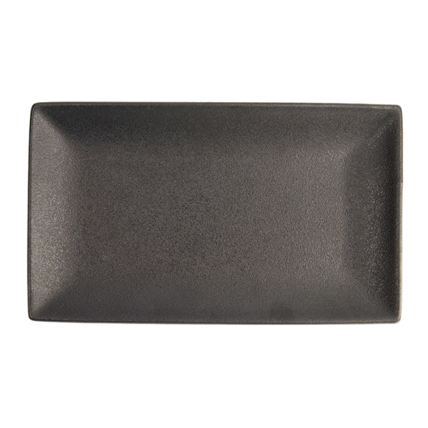 TDS, Rectangular Plate, Yuzu Black, 27.1x16.1x2.4cm, Item No. 20390