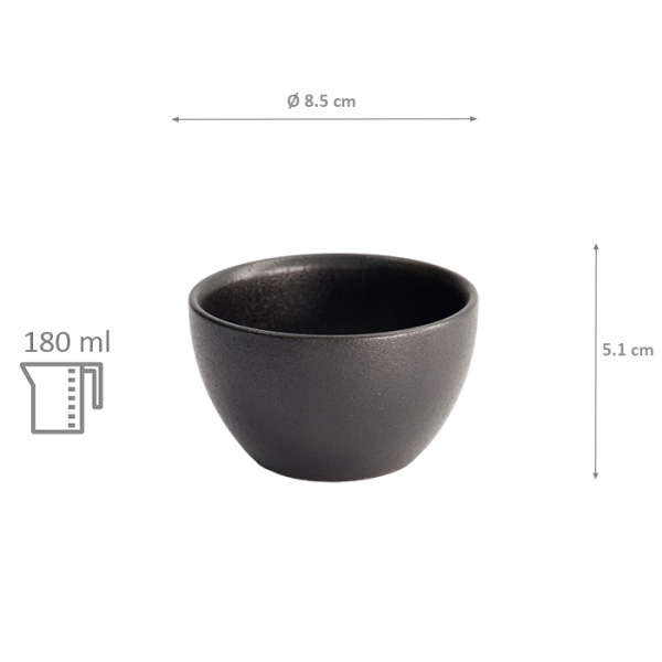 TDS, Teetasse, Yuzu Black,  Ø 8,5x5,1cm 180ml, Art.-Nr. 20394