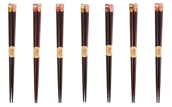 Seven Lucky Gods Japanese-Essstäbchen bei Tokyo Design Studio 