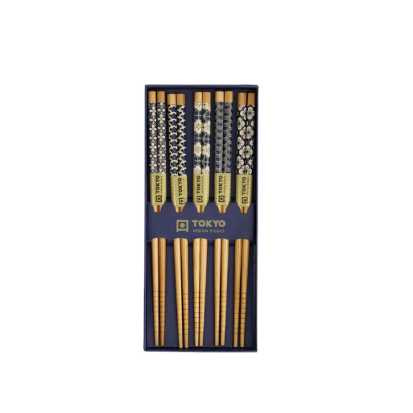 Blue Chopstick Set 5 pair at Tokyo Design Studio (picture 4 of 5)