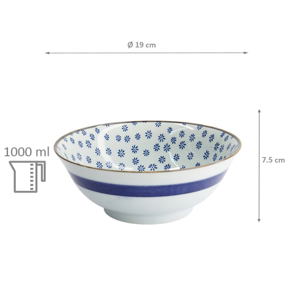 TDS, Schale, Japan Flower, Mizu, Ø 19 x 7,5 cm, 1000 ml, Art.-Nr. 2096