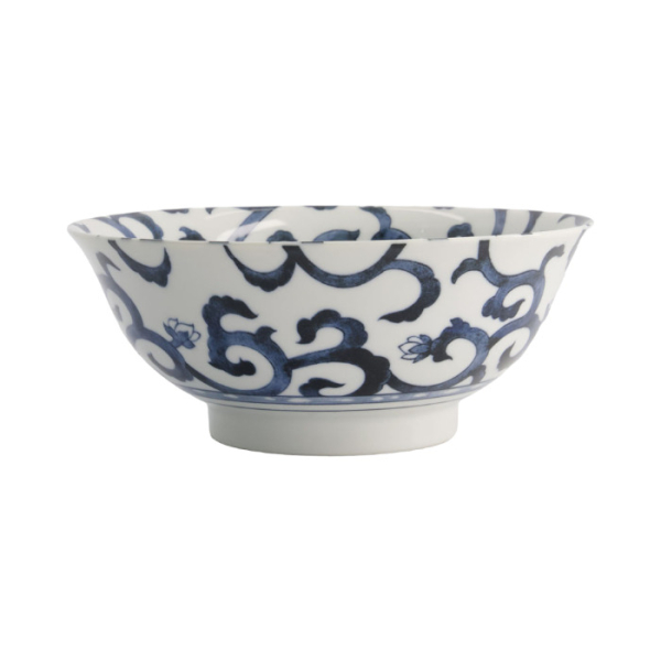 TDS, Ramen-Schale, Mixed Bowls, Goben-Karakusa, Ø 21 x 8,7 cm, 1300 ml, Blue - Art Nr. 20960