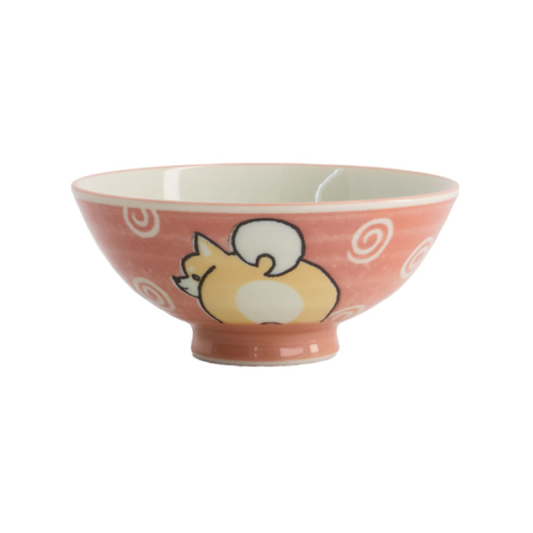 TDS, Reis-Schale, Kawaii Shiba-Dog, Rosa, Ø 14,5x6,5cm, 500ml - Art Nr. 20987