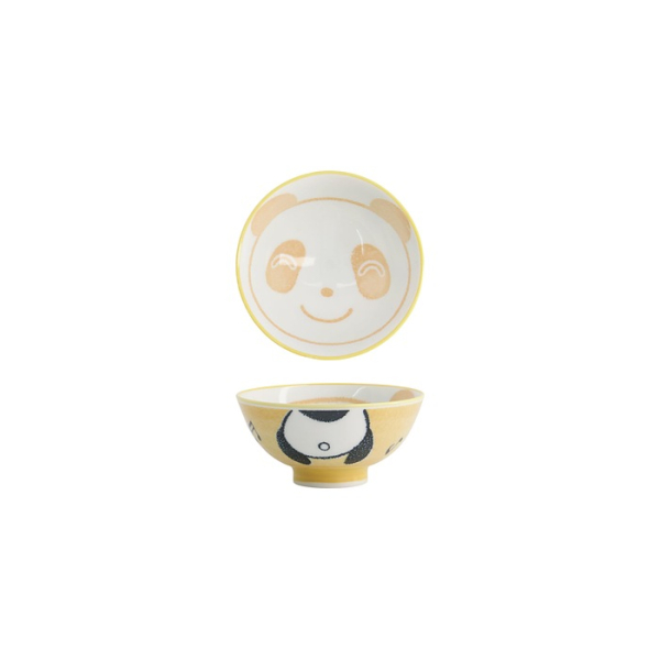 Rice Bowl Kawaii Panda Yellow, Porcelain, &Oslash; 10.5 cm