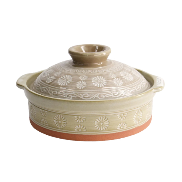 Ø 18cm Donabe Earthen IH Casserole Mishima at Tokyo Design Studio (picture 1 of 4)