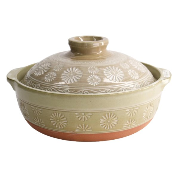 Ø 24cm Donabe Earthen IH Casserole Mishima at Tokyo Design Studio (picture 1 of 4)