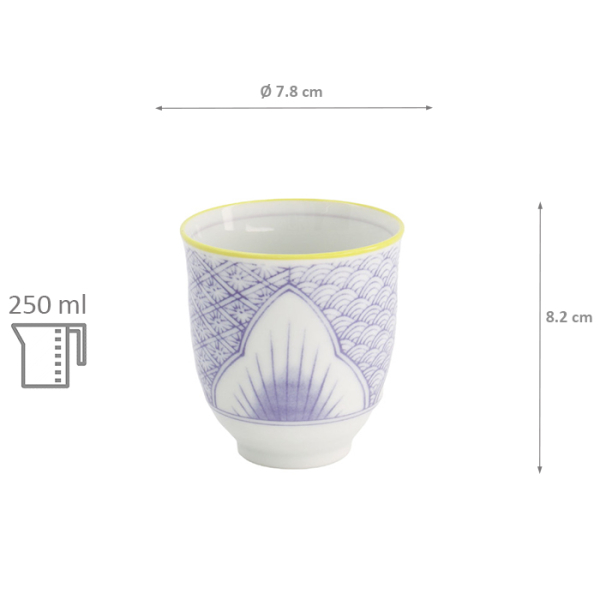 TDS, Cup, Lily Flower, Purple, Ø 7.8x8.2cm 250ml  - Item No: 21146