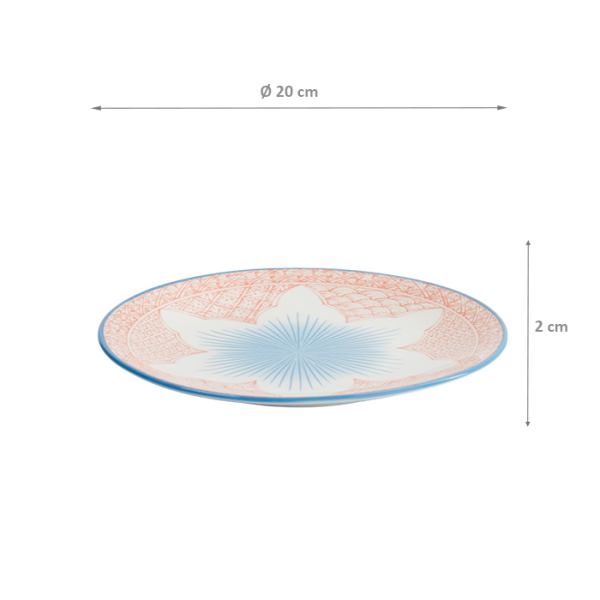 TDS, Plate, Lily Flower, Red, Ø20x3 cm -Item No: 21153