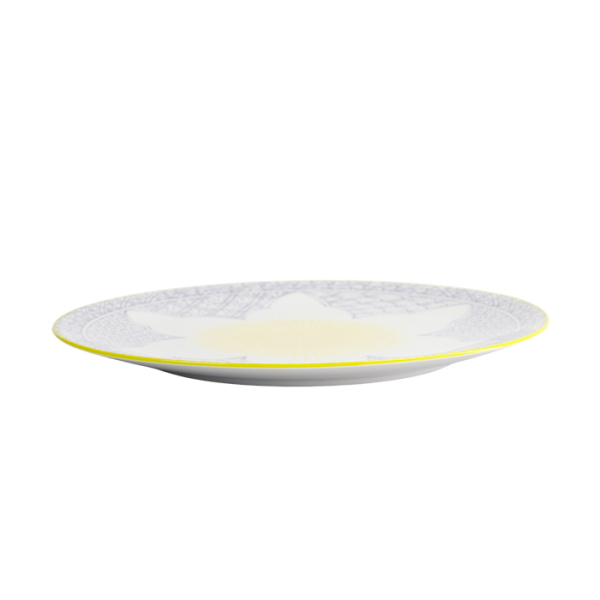 TDS, Plate, Lily Flower, Purple, Ø26x3 cm - Item No: 21155
