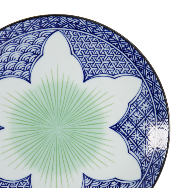 TDS, Teller, Lily Flower, Blau, Ø 26x3cm - Art Nr: 21156
