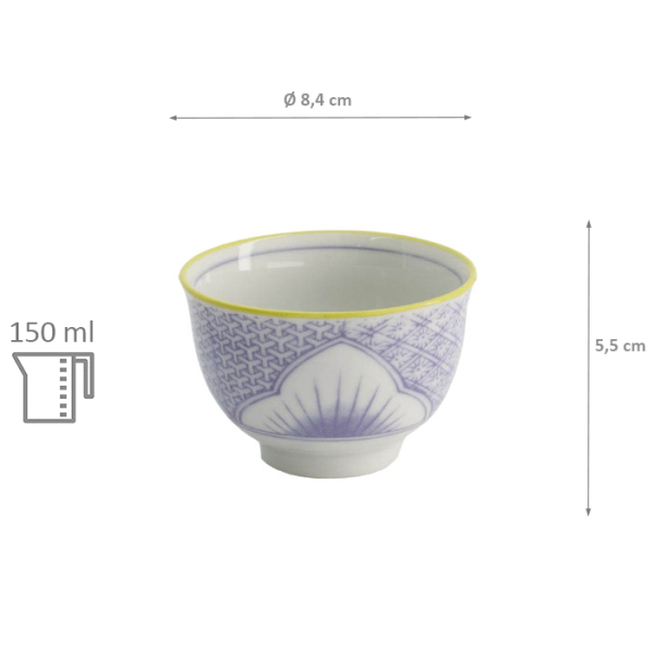 TDS, Tasse, Lily Flower, Lila, Ø 8.4x5.5cm 150 ml - Arkl No: 21193