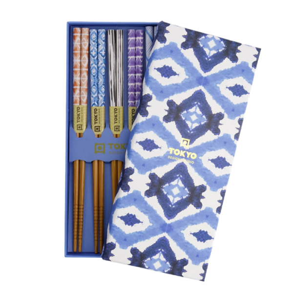 Blau Kasuri 5 Paar Essstäbchen bei Tokyo Design Studio (Bild 1 von 4)