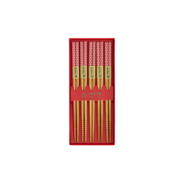 Rotes Multimuster 5 Paar Essstäbchen bei Tokyo Design Studio (Bild 4 von 5)