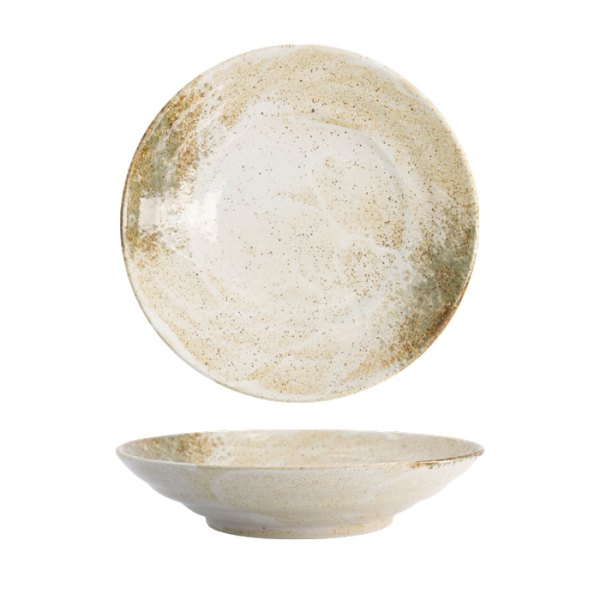 White/Brown Yukishino Deep Plate at Tokyo Design Studio (picture 1 of 5)