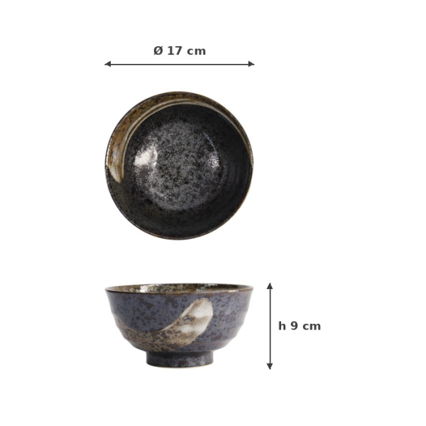 Tayo Bowl Arahake Black, Brown, Stoneware, 900 ml, Item No. 21432