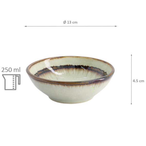TDS, Schale, Wasabi, Hellgrün/Braun, Ø 13x4,5 cm, 250ml, Art.-Nr. 21453