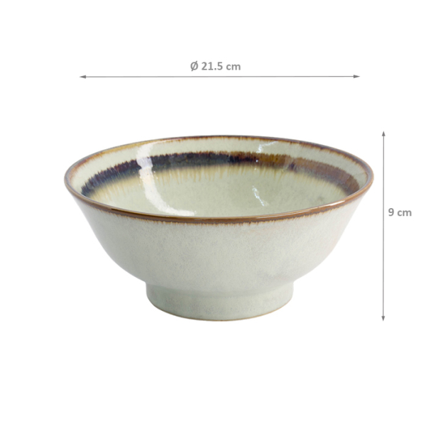 TDS, Nudel Schale, Wasabi, Hellgrün/Braun, Ø 21,5x9 cm, Art.-Nr. 21457