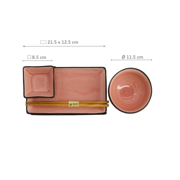 TDS, Glassy Pink Giftset, 8-piece set, Item No. 21514