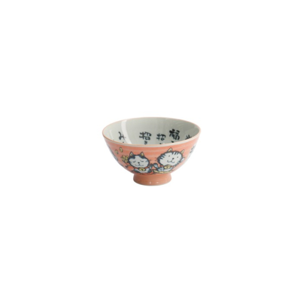 Rice Bowl Kawaii Cat Neko Pink, Porcelain, 300 ml, Item No. 2153