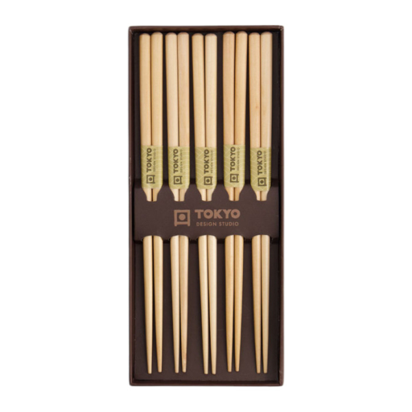 TDS, 5 Paar Essstäbchen, Holzbraun, Art.-Nr. 21541