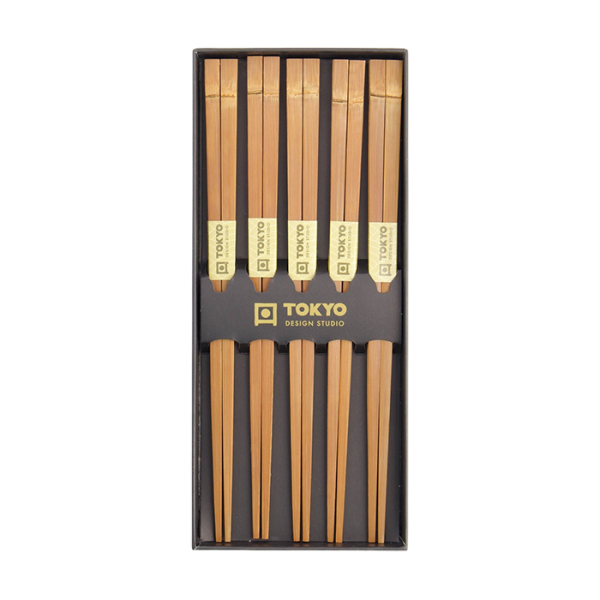 TDS, 5 Paar Essstäbchen, Geschenkset, Bamboo Brown, Art.-Nr. 21542
