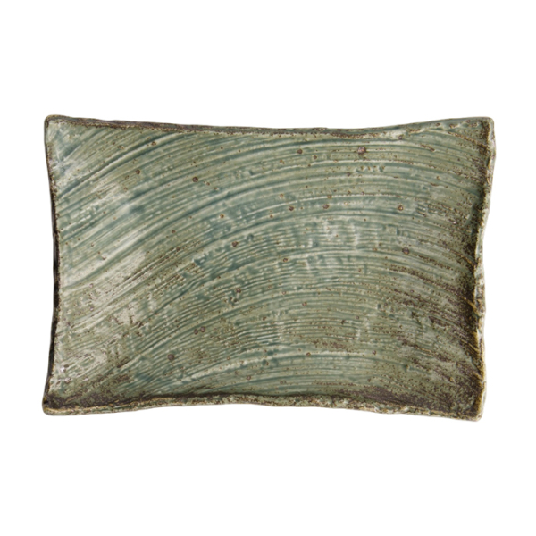 TDS, Großer Teller Wabi Uguisu, 26x17.5x3.5cm, Art.-Nr. 21563