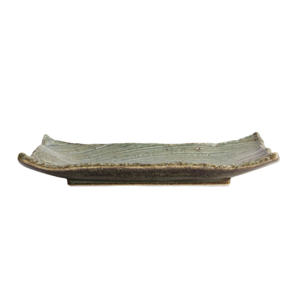 TDS, Großer Teller Wabi Uguisu, 26x17.5x3.5cm, Art.-Nr. 21563