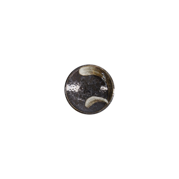Plate Arahake Black, Brown, Stoneware, Ø 9.8 cm, Item No. 21616