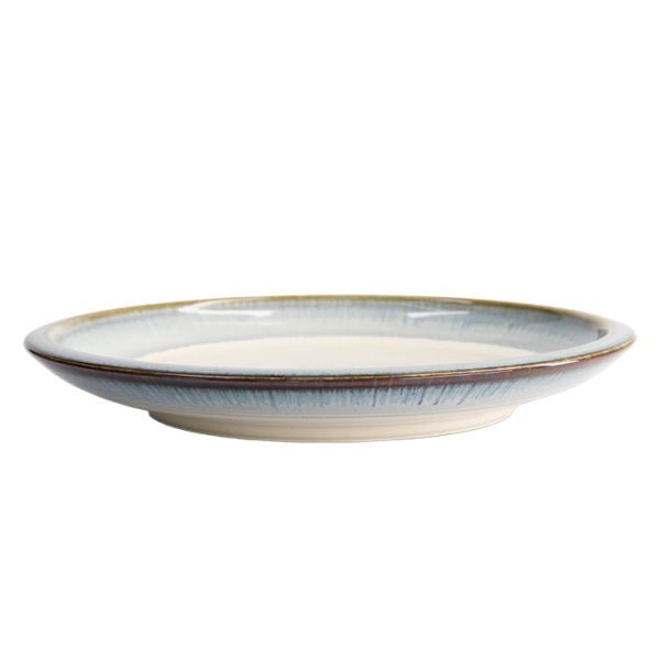 TDS, Large Round Plate, Unkai, White/Blue, Ø 24.8 x 3.5cm, Item No. 21623