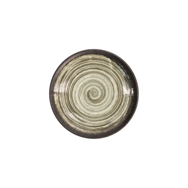 Teller Asashio Dunkelbraun/Beige, Steinzeug, Ø 16,7 cm, Art.-Nr. 21626