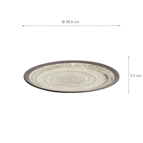 Black/White Asashio Large Round Plate at Tokyo Design Studio (picture 6 of 6)