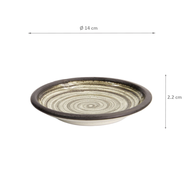 Black/White Asashio Round Plate at Tokyo Design Studio (picture 5 of 5)