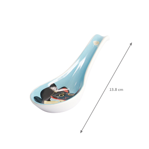 Suppenlöffel Kawaii Japan Blau, Porzellan, 13,8 cm, Art.-Nr. 21684