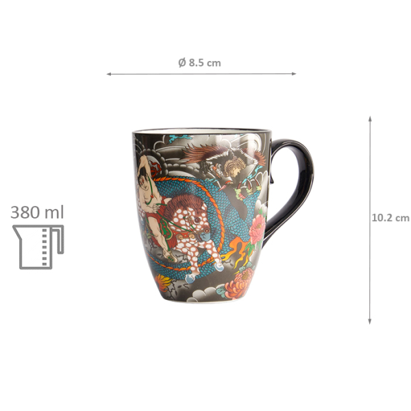 TDS, Tasse, Yakuza Blue Dragon Tasse in Geschenkbox, 380ml, Ø 8,5x10,2cm, Art Nr. 21759