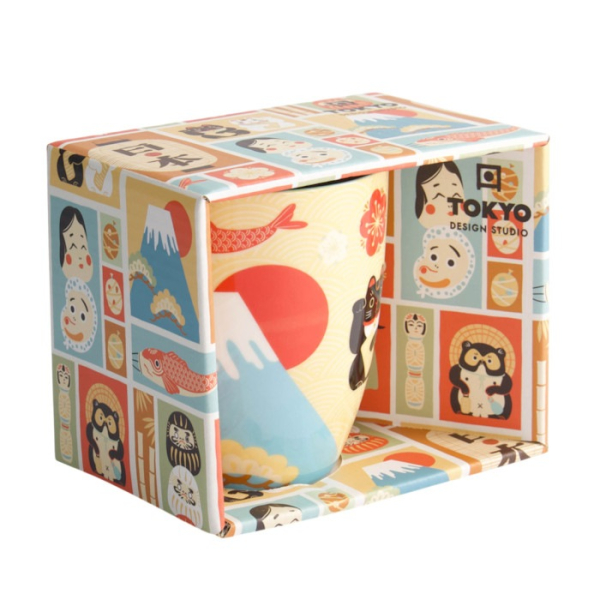 Mug Kawaii Japan B Multicolour in a gift box, Porcelain, 380 ml